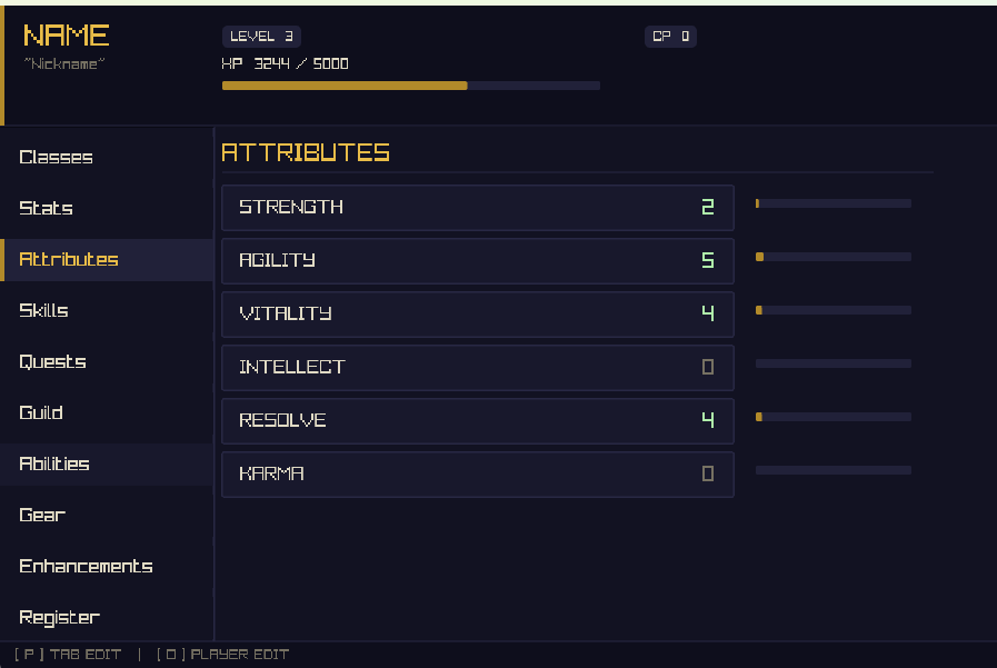 Attribute-Tab